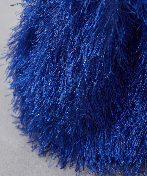 CIAOPANIC TYPY（チャオパニックティピー）の「ボールチェーン付きフリンジ巾着BAG（ショルダーバッグ・レディース・アイボリー/ブラック/グレー/ブルー・ONE SIZE）」の20枚目の写真