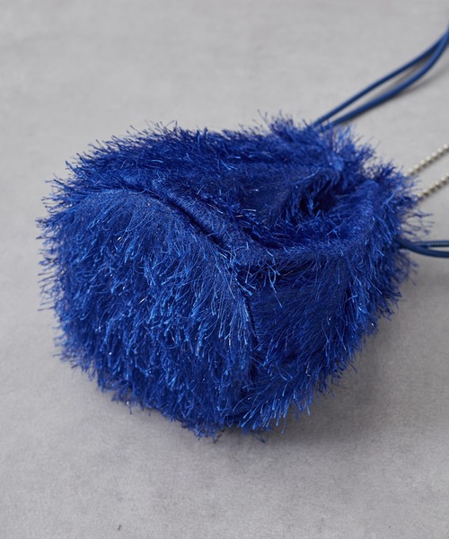 CIAOPANIC TYPY（チャオパニックティピー）の「ボールチェーン付きフリンジ巾着BAG（ショルダーバッグ・レディース・アイボリー/ブラック/グレー/ブルー・ONE SIZE）」の18枚目の写真