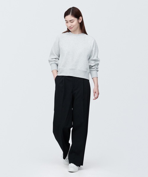 無印良品(ムジルシリョウヒン)の「婦人 スウェットシャツ(クルーネック長袖)(スウェット・レディース・ライトピンク/ライトイエロー/サックスブルー系/ブラック/ホワイト/ライトグレー・XL/M/XS/S/L)」の14枚目の写真