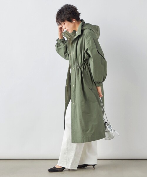 NOLLEY’S（ノーリーズ）の「【撥水加工】フーテッド2WAYコート（その他アウター・レディース・オリーブ/ベージュ/ネイビー・38/36）」の11枚目の写真