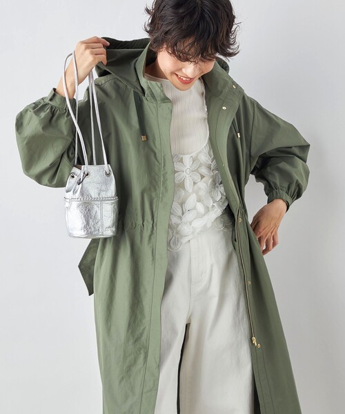 NOLLEY’S（ノーリーズ）の「【撥水加工】フーテッド2WAYコート（その他アウター・レディース・オリーブ/ベージュ/ネイビー・38/36）」の16枚目の写真