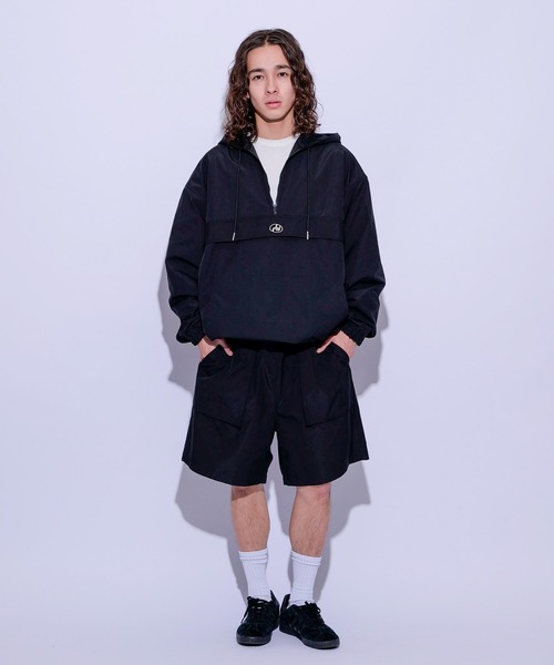 re_k by JUNRED(レクバイジュンレッド)の「re_k by JUNRED / ガゼットポケットウーブンショーツ(その他パンツ・メンズ・ベージュ系その他/ブラック/チャコールグレー・L/S/M)」の7枚目の写真
