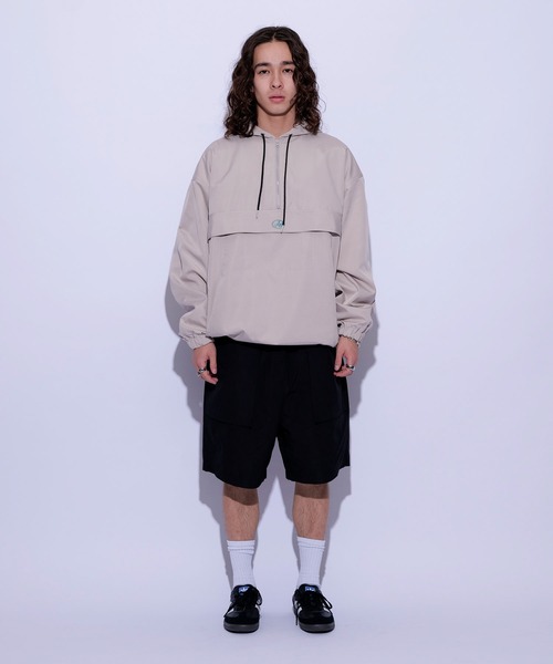 re_k by JUNRED(レクバイジュンレッド)の「re_k by JUNRED / ガゼットポケットウーブンショーツ(その他パンツ・メンズ・ベージュ系その他/ブラック/チャコールグレー・L/S/M)」の8枚目の写真