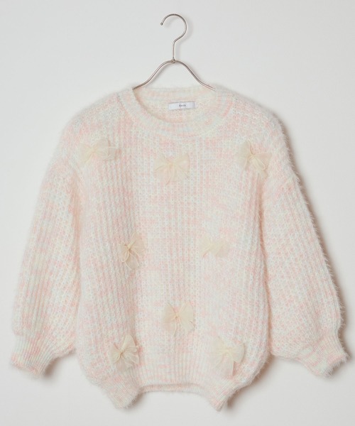 Ribbon motif mix knit / リボンモチーフミックスニット（ニット