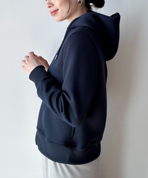 Doux archives（ドゥアルシーヴ）の「ダンボールジップパーカー（パーカー・レディース・ベージュ/ネイビー/オフホワイト/チャコールグレー・FREE）」の7枚目の写真