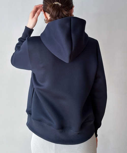 Doux archives（ドゥアルシーヴ）の「ダンボールジップパーカー（パーカー・レディース・ベージュ/ネイビー/オフホワイト/チャコールグレー・FREE）」の8枚目の写真