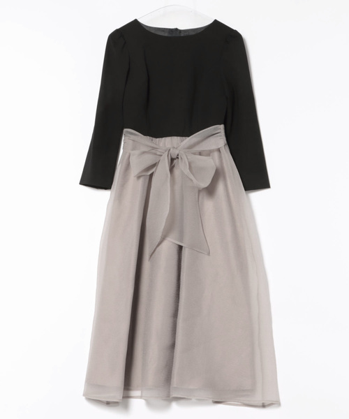 STRAWBERRY-FIELDS（ストロベリーフィールズ）の「ｵｰｶﾞﾝｼﾞｰﾄﾞｯｷﾝｸﾞﾜﾝﾋﾟｰｽ（ワンピース・レディース・ブラック/グレー・2）」の13枚目の写真