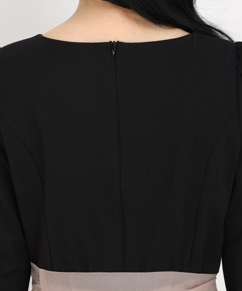 STRAWBERRY-FIELDS（ストロベリーフィールズ）の「ｵｰｶﾞﾝｼﾞｰﾄﾞｯｷﾝｸﾞﾜﾝﾋﾟｰｽ（ワンピース・レディース・ブラック/グレー・2）」の7枚目の写真