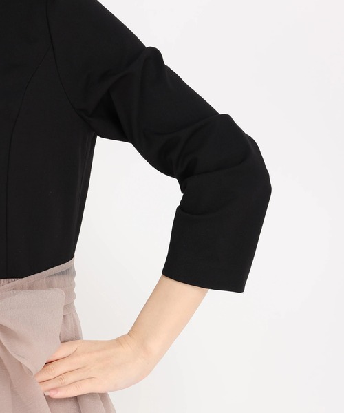 STRAWBERRY-FIELDS（ストロベリーフィールズ）の「ｵｰｶﾞﾝｼﾞｰﾄﾞｯｷﾝｸﾞﾜﾝﾋﾟｰｽ（ワンピース・レディース・ブラック/グレー・2）」の8枚目の写真