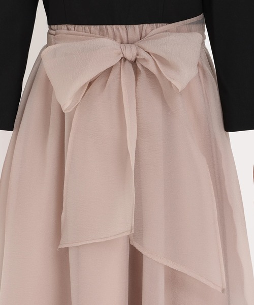 STRAWBERRY-FIELDS（ストロベリーフィールズ）の「ｵｰｶﾞﾝｼﾞｰﾄﾞｯｷﾝｸﾞﾜﾝﾋﾟｰｽ（ワンピース・レディース・ブラック/グレー・2）」の9枚目の写真