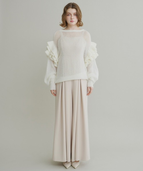 Olu.（オルドット）の「タックワイドオールインワン（つなぎ/オールインワン・レディース・ベージュ/ネイビー・1/0）」の14枚目の写真