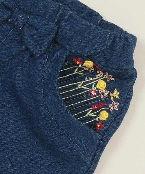 sense of wonder（センスオブワンダー）の「ハンドシシュウニットデニムパンツ（デニムパンツ・キッズ・ネイビー・100cm/90cm/110cm/120cm/130cm/80ｃｍ）」の7枚目の写真