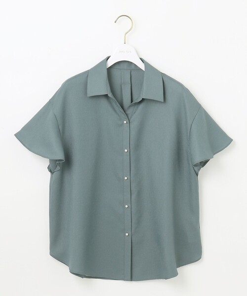 ANY SIS(エニィスィス)の「【速乾・接触冷感】スムージーポリエステル シャツ ブラウス(シャツ/ブラウス・レディース・グレー系/ネイビー系9/ピンク系/スカイブルー系/パイングリーン系・2)」の13枚目の写真