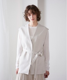 コットンアセテートニットベスト