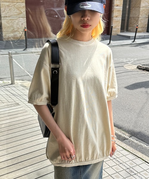 STAR&STRIPE（スターアンドストライプ）の「【STAR&STRIPE】ベーシックリブTシャツ BASIC RIB TEE コットン100％（Tシャツ/カットソー・レディース・ブラック/ホワイト/イエロー/オレンジ/ブルー/グリーン/ベージュ/チャコールグレー/アッシュグレー/ネイビー/ブラウン/ピンク・M/XL/L）」の16枚目の写真