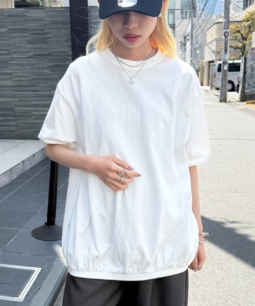 STAR&STRIPE（スターアンドストライプ）の「【STAR&STRIPE】ベーシックリブTシャツ BASIC RIB TEE コットン100％（Tシャツ/カットソー・レディース・ブラック/ホワイト/イエロー/オレンジ/ブルー/グリーン/ベージュ/チャコールグレー/アッシュグレー/ネイビー/ブラウン/ピンク・M/XL/L）」の13枚目の写真