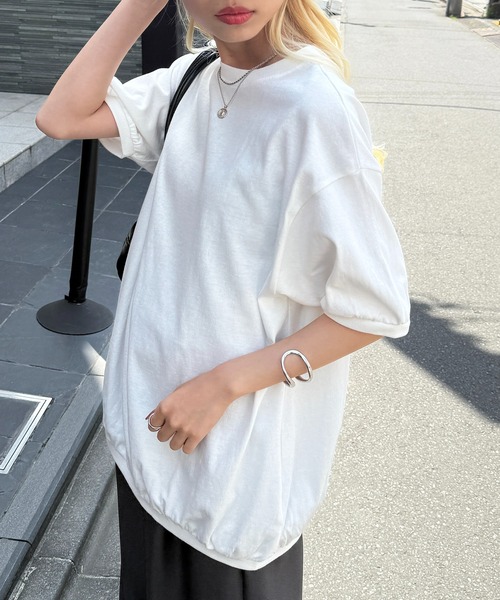 STAR&STRIPE（スターアンドストライプ）の「【STAR&STRIPE】ベーシックリブTシャツ BASIC RIB TEE コットン100％（Tシャツ/カットソー・レディース・ブラック/ホワイト/イエロー/オレンジ/ブルー/グリーン/ベージュ/チャコールグレー/アッシュグレー/ネイビー/ブラウン/ピンク・M/XL/L）」の14枚目の写真