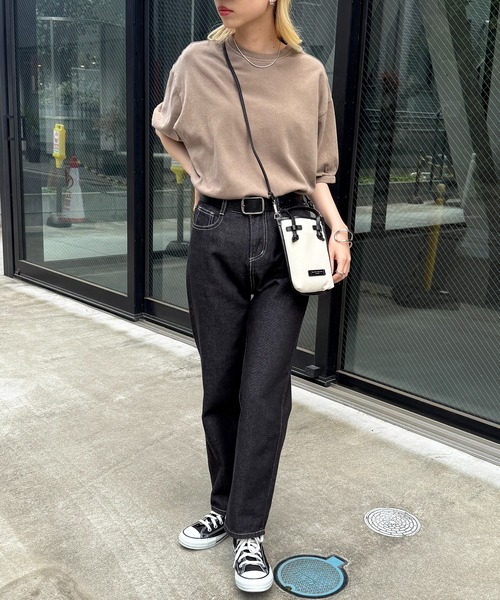 STAR&STRIPE（スターアンドストライプ）の「【STAR&STRIPE】ベーシックリブTシャツ BASIC RIB TEE コットン100％（Tシャツ/カットソー・レディース・ブラック/ホワイト/イエロー/オレンジ/ブルー/グリーン/ベージュ/チャコールグレー/アッシュグレー/ネイビー/ブラウン/ピンク・M/XL/L）」の20枚目の写真