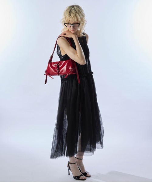 Carmelo（カーメロ）の「'Le reve' Boucle patent small bag / パテントレザーライク スモールショルダーバッグ（ショルダーバッグ・レディース・ホワイト/ブラック/レッド/シルバー/ピンク・FREE）」の21枚目の写真