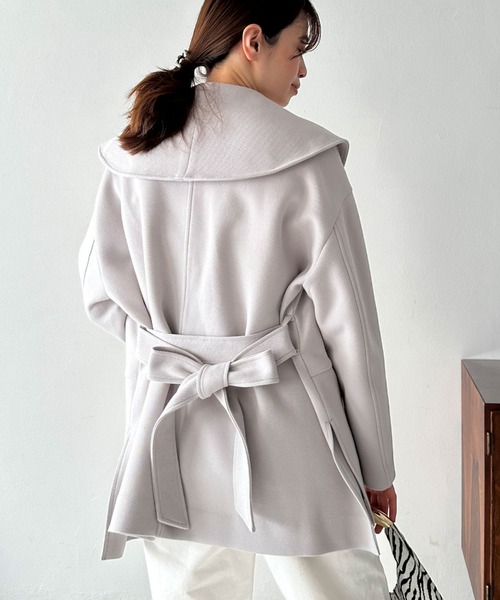 Doux archives（ドゥアルシーヴ）の「ショールカラーミディコート