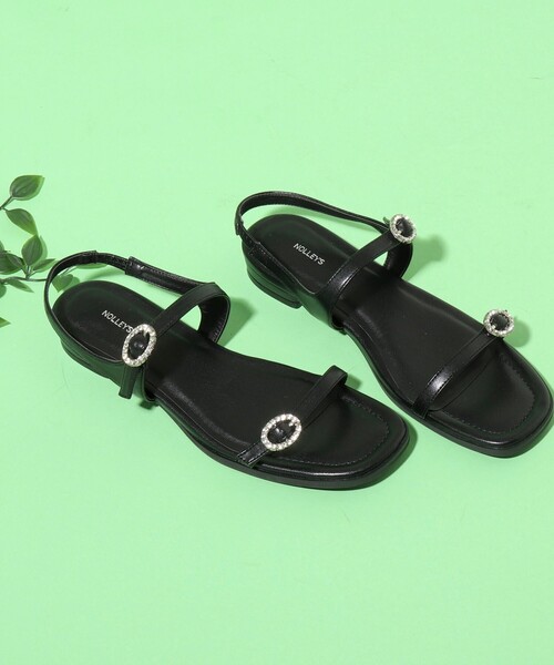 NOLLEY’S（ノーリーズ）の「キラバックルストライプサンダル（サンダル・レディース・ブラック・24.5/24/23.5/23/22.5）」の19枚目の写真