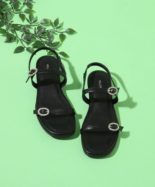 NOLLEY’S（ノーリーズ）の「キラバックルストライプサンダル（サンダル・レディース・ブラック・24.5/24/23.5/23/22.5）」の20枚目の写真