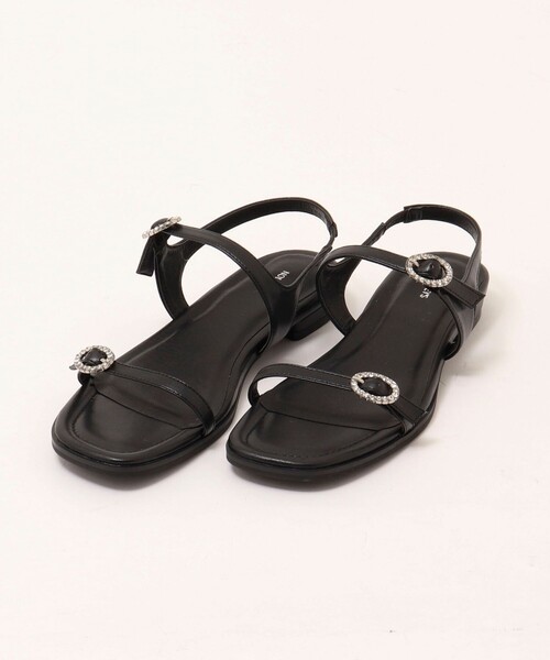 NOLLEY’S（ノーリーズ）の「キラバックルストライプサンダル（サンダル・レディース・ブラック・24.5/24/23.5/23/22.5）」の21枚目の写真