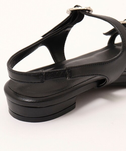 NOLLEY’S（ノーリーズ）の「キラバックルストライプサンダル（サンダル・レディース・ブラック・24.5/24/23.5/23/22.5）」の6枚目の写真