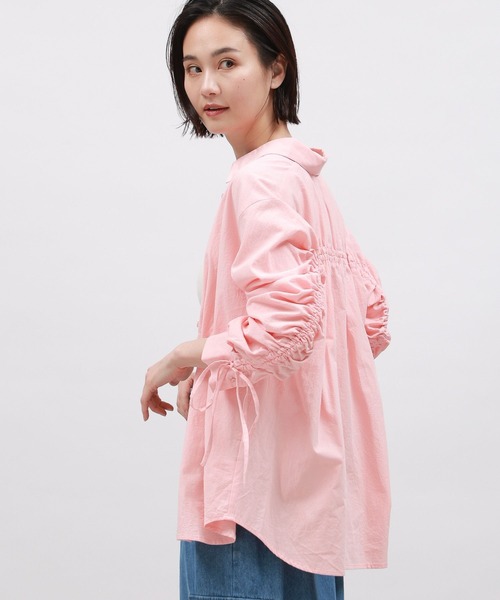 CADUNE オフショルダー ピンク シャーリングブラウス　未使用品 CADUNE オフショルダー ピンク シャーリングブラウス未使用品