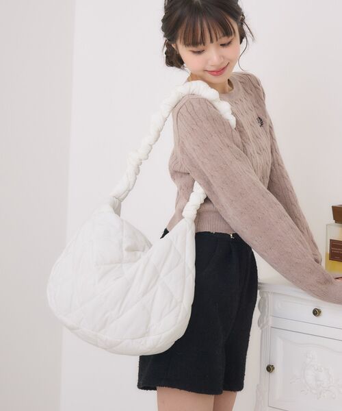 ems excite（エムズエキサイト）の「【WEB限定】キルトドロストBAG（ショルダーバッグ・レディース・ピンク/ナチュラル/ベージュ/ブラック/ブルー・ONE SIZE）」の9枚目の写真