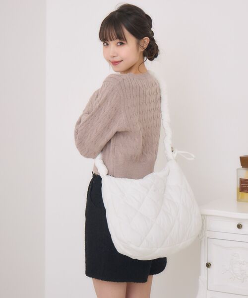 ems excite（エムズエキサイト）の「【WEB限定】キルトドロストBAG（ショルダーバッグ・レディース・ピンク/ナチュラル/ベージュ/ブラック/ブルー・ONE SIZE）」の10枚目の写真