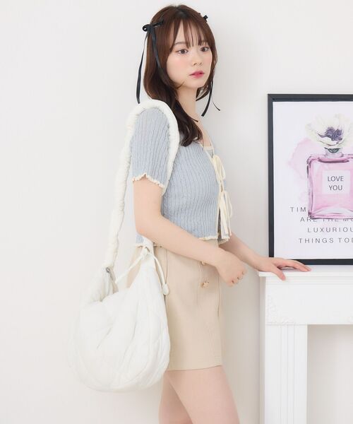 ems excite（エムズエキサイト）の「【WEB限定】キルトドロストBAG（ショルダーバッグ・レディース・ピンク/ナチュラル/ベージュ/ブラック/ブルー・ONE SIZE）」の12枚目の写真