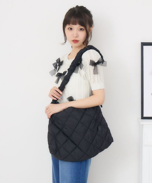 ems excite（エムズエキサイト）の「【WEB限定】キルトドロストBAG（ショルダーバッグ・レディース・ピンク/ナチュラル/ベージュ/ブラック/ブルー・ONE SIZE）」の17枚目の写真