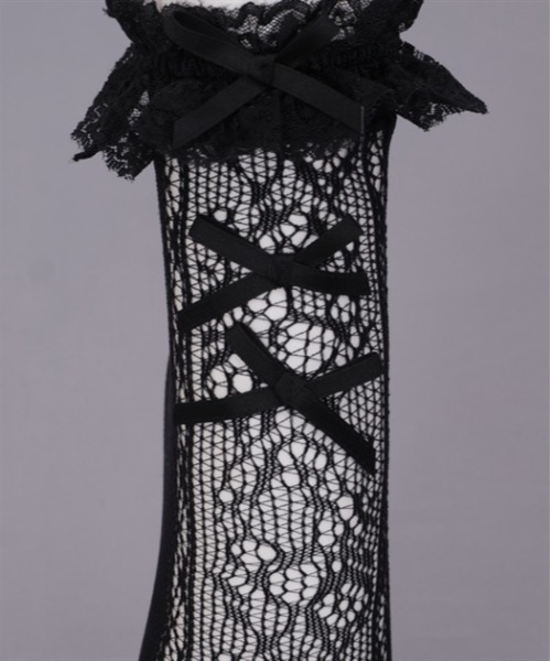 axes femme POETIQUE（アクシーズファムポエティック）の「レース編みクルー丈ソックス（ソックス/靴下・レディース・ホワイト/ブラック・FREE）」の13枚目の写真