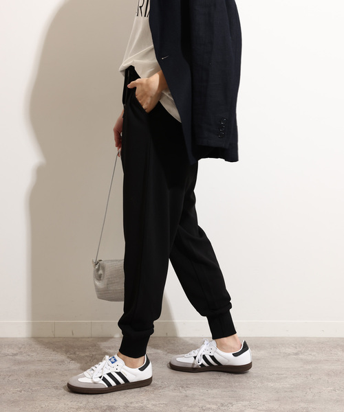 JOURNAL STANDARD relume（ジャーナルスタンダード　レリューム）の「《WEB限定追加》ジャージージョーゼットジョガーパンツ（その他パンツ・レディース・グレー/ブラック・FREE）」の7枚目の写真