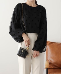 ドットチュールトップス