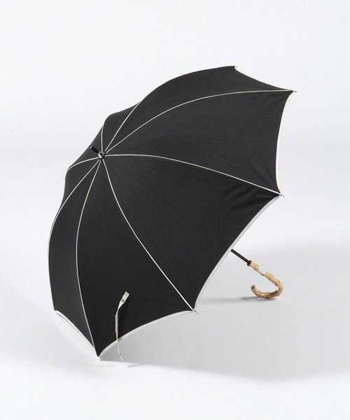 GLOBAL WORK（グローバルワーク）の「バンブー晴雨長傘/985540（長傘・レディース・ブラック系/ブラック/サックスブルー/アイボリー/アイボリー系5/ブルー/グレー/ブラック系2/アイボリー系7/チェック・ONE SIZE）」の4枚目の写真