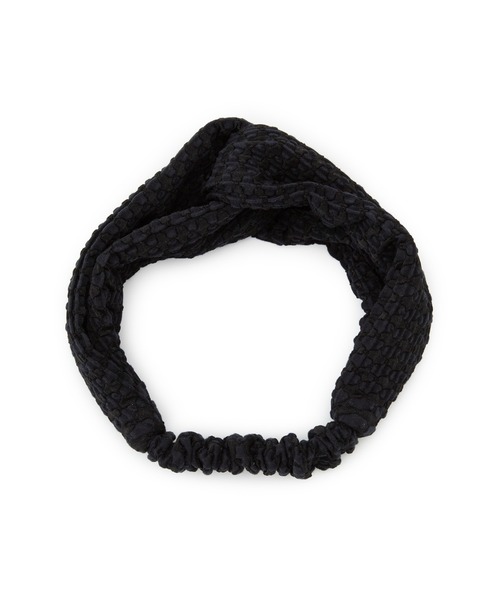 SALON adam et rope'（サロン アダム エ ロペ）の「KINANジャガードヘアバンド（ヘアバンド・レディース・ブラック/ホワイト/ピンク・FREE）」の9枚目の写真