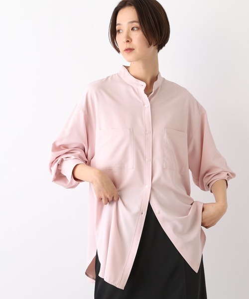 LEPSIM(レプシィム)の「バンドカラーシャツ 108025(シャツ/ブラウス・レディース・ブラック/ライトピンク/ブルー/オフホワイト・FREE)」の17枚目の写真