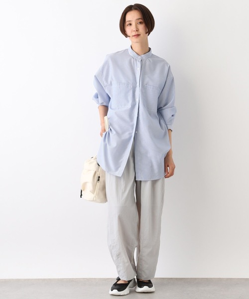 LEPSIM(レプシィム)の「バンドカラーシャツ 108025(シャツ/ブラウス・レディース・ブラック/ライトピンク/ブルー/オフホワイト・FREE)」の18枚目の写真