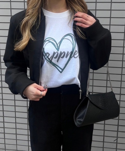 cuorequal（クオレコール）の「ハートペイントロンT（Tシャツ/カットソー・レディース・ホワイト・M/L）」の6枚目の写真