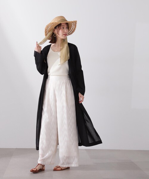 N.(N. Natural Beauty Basic)(エヌエヌナチュラルビューティーベーシック)の「◆コットンボイルカシュクールワンピース(ワンピース・レディース・ピンク/イエロー/オフホワイト/ブラック・MEDIUM)」の9枚目の写真