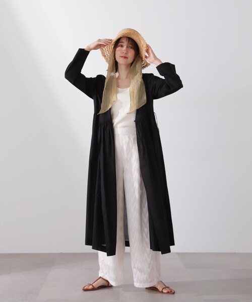 N.(N. Natural Beauty Basic)(エヌエヌナチュラルビューティーベーシック)の「◆コットンボイルカシュクールワンピース(ワンピース・レディース・ピンク/イエロー/オフホワイト/ブラック・MEDIUM)」の10枚目の写真