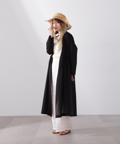N.(N. Natural Beauty Basic)(エヌエヌナチュラルビューティーベーシック)の「◆コットンボイルカシュクールワンピース(ワンピース・レディース・ピンク/イエロー/オフホワイト/ブラック・MEDIUM)」の13枚目の写真
