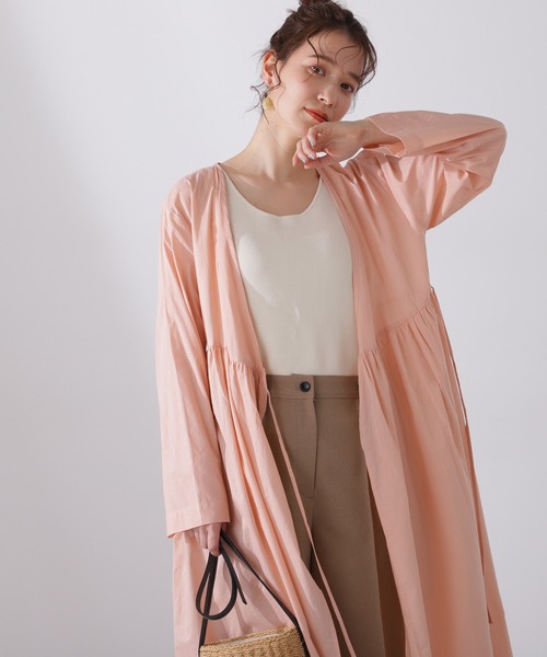 N.(N. Natural Beauty Basic)(エヌエヌナチュラルビューティーベーシック)の「◆コットンボイルカシュクールワンピース(ワンピース・レディース・ピンク/イエロー/オフホワイト/ブラック・MEDIUM)」の4枚目の写真