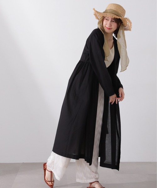 N.(N. Natural Beauty Basic)(エヌエヌナチュラルビューティーベーシック)の「◆コットンボイルカシュクールワンピース(ワンピース・レディース・ピンク/イエロー/オフホワイト/ブラック・MEDIUM)」の2枚目の写真