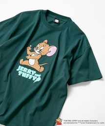 LB/S  | 【TOM AND JERRY/トムとジェリー】オリジナルデザインTシャツ ジェリー　タフィー　ドロップショルダー ビッグシルエット　ユニセックス(Tシャツ/カットソー)