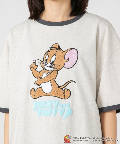 LB/S （エルビーエス）の「【TOM AND JERRY/トムとジェリー】オリジナルデザインTシャツ ジェリー　タフィー　ドロップショルダー ビッグシルエット　ユニセックス（Tシャツ/カットソー・メンズ・ホワイト系その他/ベージュ系その他/グリーン系その他/ホワイト系その他2/ブルー系その他2/ベージュ系その他2・SMALL/X-LARGE/MEDIUM/LARGE）」の19枚目の写真