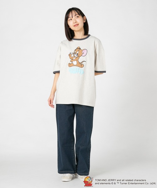 LB/S （エルビーエス）の「【TOM AND JERRY/トムとジェリー】オリジナルデザインTシャツ ジェリー　タフィー　ドロップショルダー ビッグシルエット　ユニセックス（Tシャツ/カットソー・メンズ・ホワイト系その他/ベージュ系その他/グリーン系その他/ホワイト系その他2/ブルー系その他2/ベージュ系その他2・SMALL/X-LARGE/MEDIUM/LARGE）」の22枚目の写真
