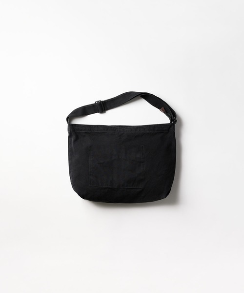 meltum ブラック ナイロン メッセンジャーバッグ CANVAS SHOULDER BAG